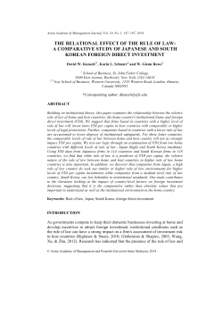 THE RELATIONAL EFFECT OF THE RULE OF LAW: A
