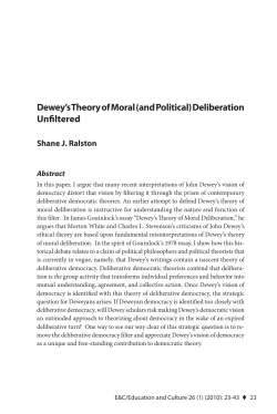 Dewey`s Theory of Moral (and Political - Purdue e-Pubs