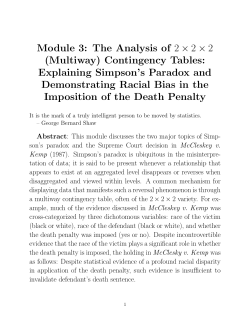 Module 3: The Analysis of 2 &times; 2 &times; 2 (Multiway) Contingency Tables