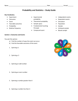 Probability and Statistics &ndash; Study Guide