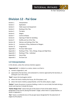 Pai Gow Game Rules: Division 12