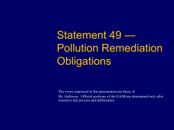 Pollution Remediation Project