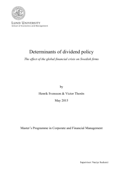 (1976). Theory of the Firm - Lund University Publications