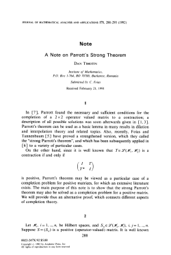Note A Note on Parrott`s Strong Theorem