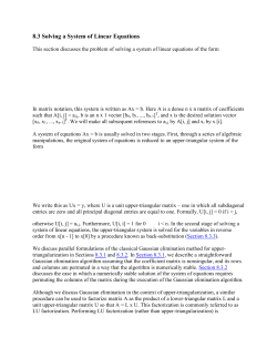 Gaussian elimination