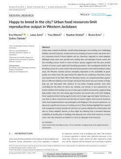 Urban food resources limit reproductive output in