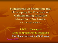 Suggestions on Promoting and Developing the Processes of