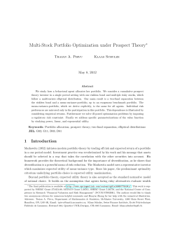 Multi-Stock Portfolio Optimization under Prospect Theory
