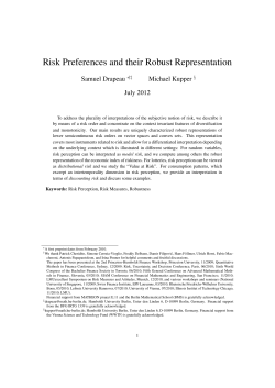 Risk Preferences and their Robust Representation