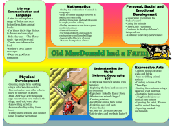 Old MacDonald had a Farm Personal, Social and Emotional