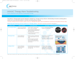 InfoV.AC&reg; Therapy Alarm Troubleshooting