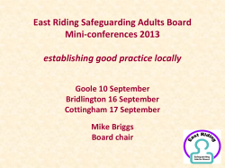 risk enablement - East Riding Safeguarding Adults Board
