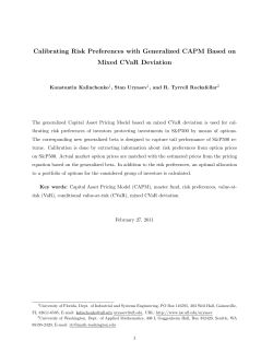 Calibrating risk preferences with generalized CAPM based on mixed