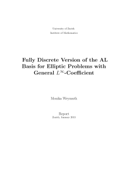 Fully Discrete Version of the AL Basis for Elliptic Problems with