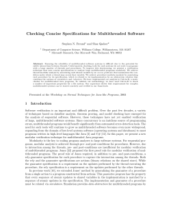 Checking Concise Specifications for Multithreaded Software