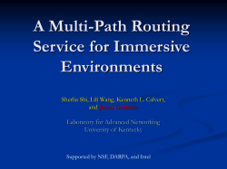 A multi path routing service for immersive environments