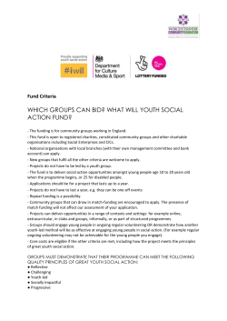 Critera and Application Form - Worcestershire Community Foundation