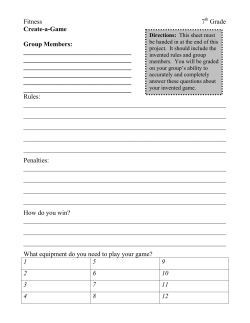 Create A Game Write Up Assessment