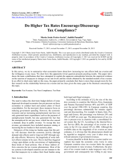 Do Higher Tax Rates Encourage/Discourage Tax Compliance?