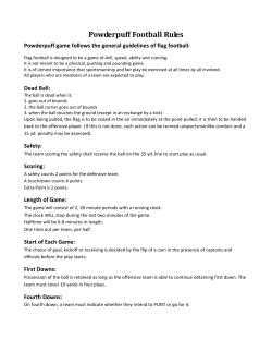 Powderpuff Football Rules