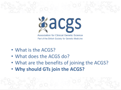 ACGS Update