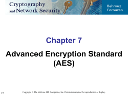 Advanced Encryption Standard (AES)