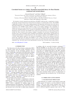 Correlated bosons on a lattice: Dynamical mean