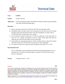 Code : LE002A Product : Anaero Gas Pack Appearance : Foil bag