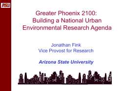 Greater Phoenix 2100 - Arizona State University