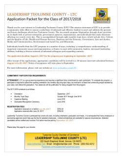 LTC Application Packet for the Class of 2017/2018