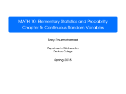Elementary Statistics and Probability Chapter 5