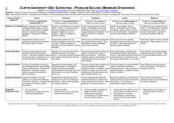 Problem solving - Assuring Graduate Capabilities