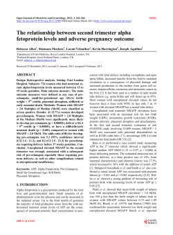 The relationship between second trimester alpha fetoprotein levels