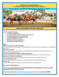 OWN A RACEHORSE FOR ONLY $300/YEAR