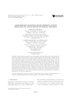 code-specific learning rules improve action selection by populations