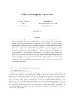 A Theory of Endogenous Commitment