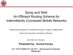 Spray and Wait