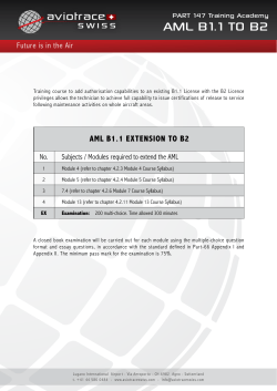 AML B1.1 TO B2 - Aviotrace Swiss