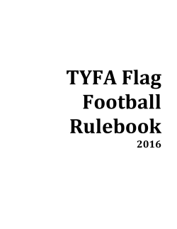 Flag Football Rulebook Table of Contents