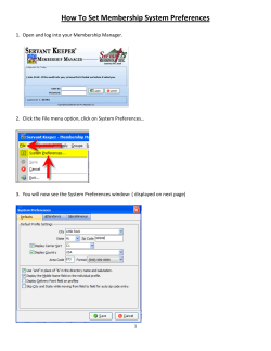 How To Set Membership System Preferences