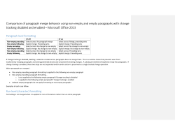 Comparison of paragraph merge behavior using non