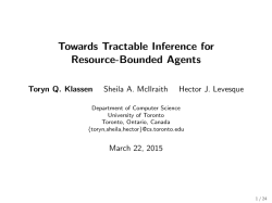 Towards Tractable Inference for Resource