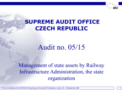 Presentation of Czech SAO - National Report on EU Financial