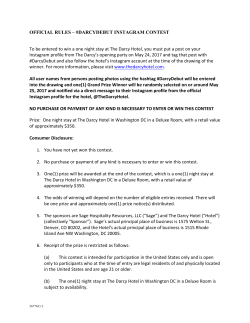 OFFICIAL RULES – #DARCYDEBUT INSTAGRAM