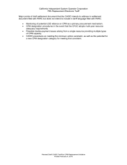 Capacity Procurement Mechanism Replacement
