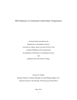 MJO Influence in Continental United States Temperatures