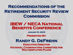 PBGC Annual Report 2012 Provisions For Deeply Troubled Plans