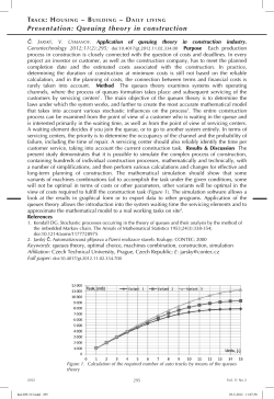 Presentation: Queuing theory in construction