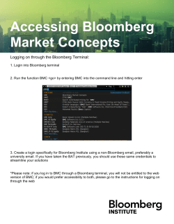 Bloomberg Market Concepts (BMC)