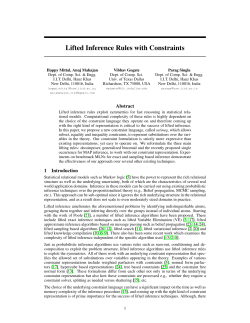 Lifted Inference Rules with Constraints